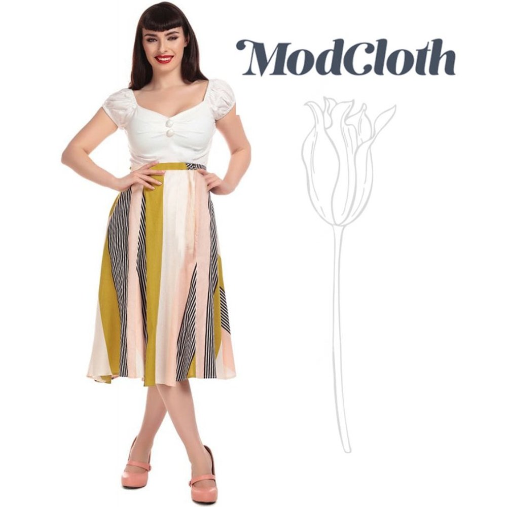 MODCLOTH COLLECTIF X  Eva Juicy Stripes Skirt 4